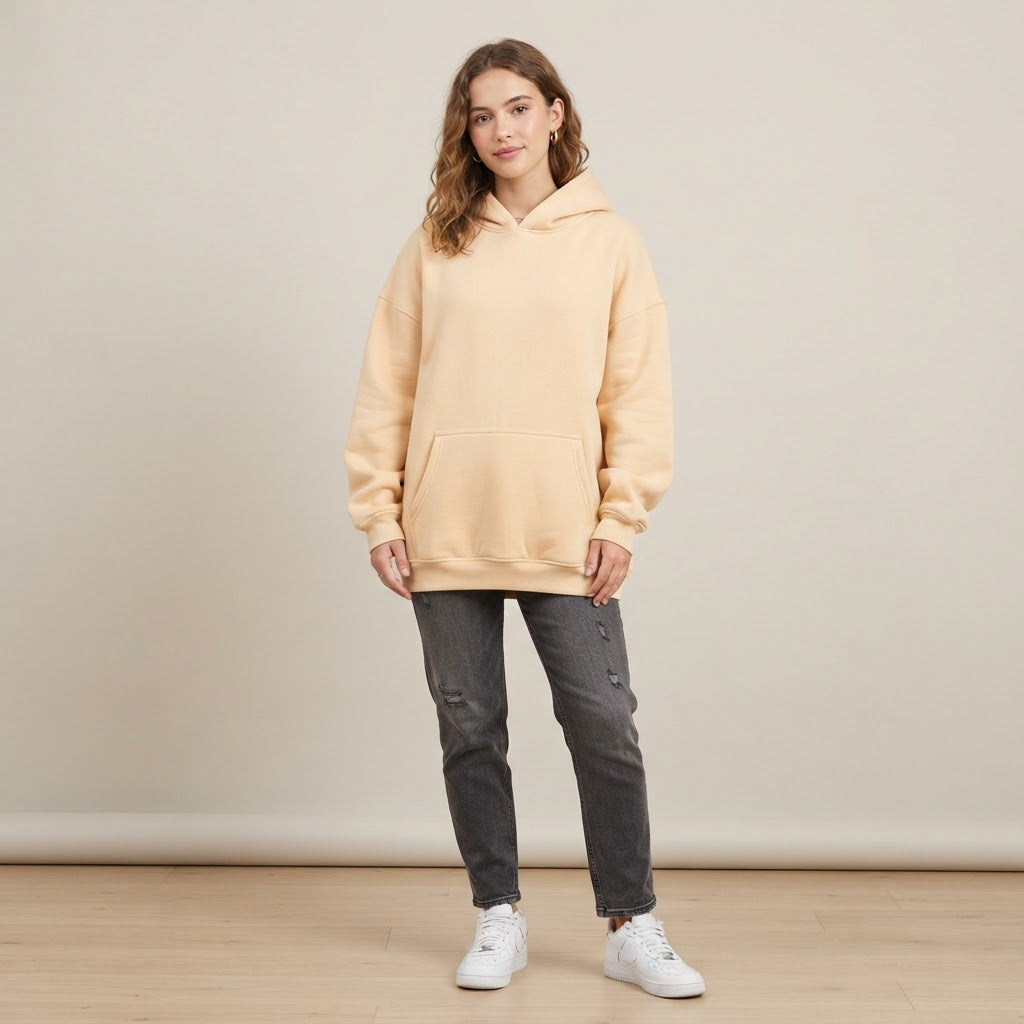 Fleece Hoodie — Mocha Mousse
