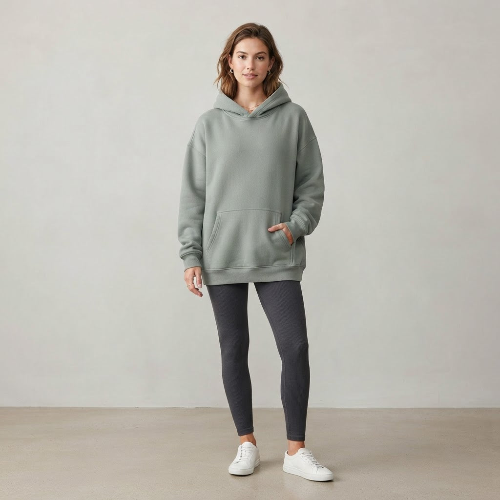 Fleece Hoodie — Mocha Mousse