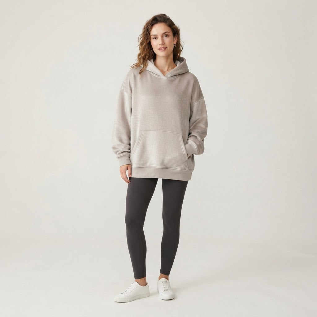 Fleece Hoodie — Mocha Mousse