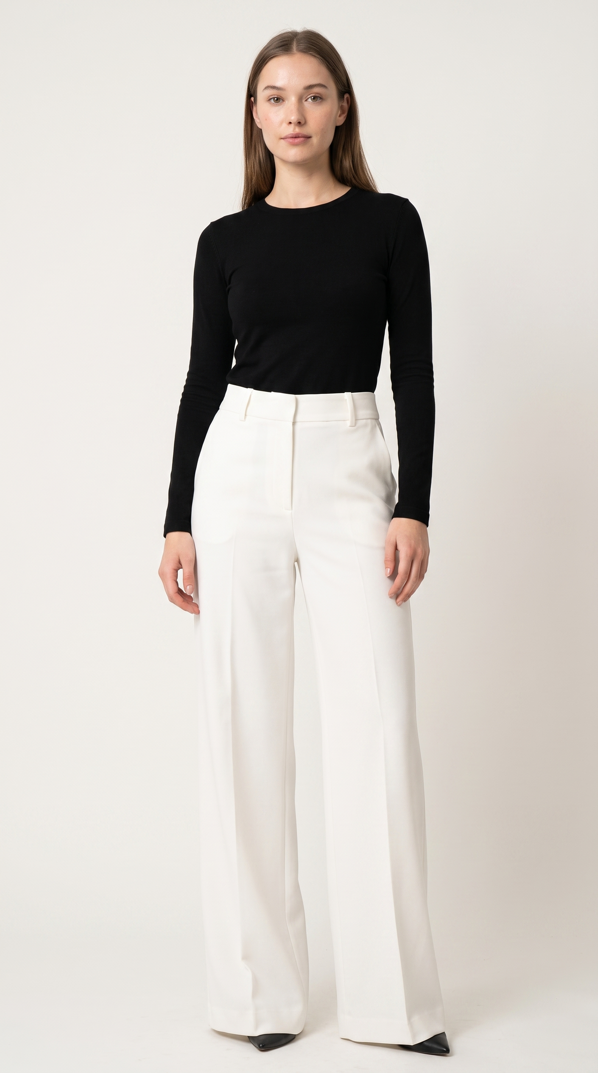 High-Waist Wide-Leg Hose