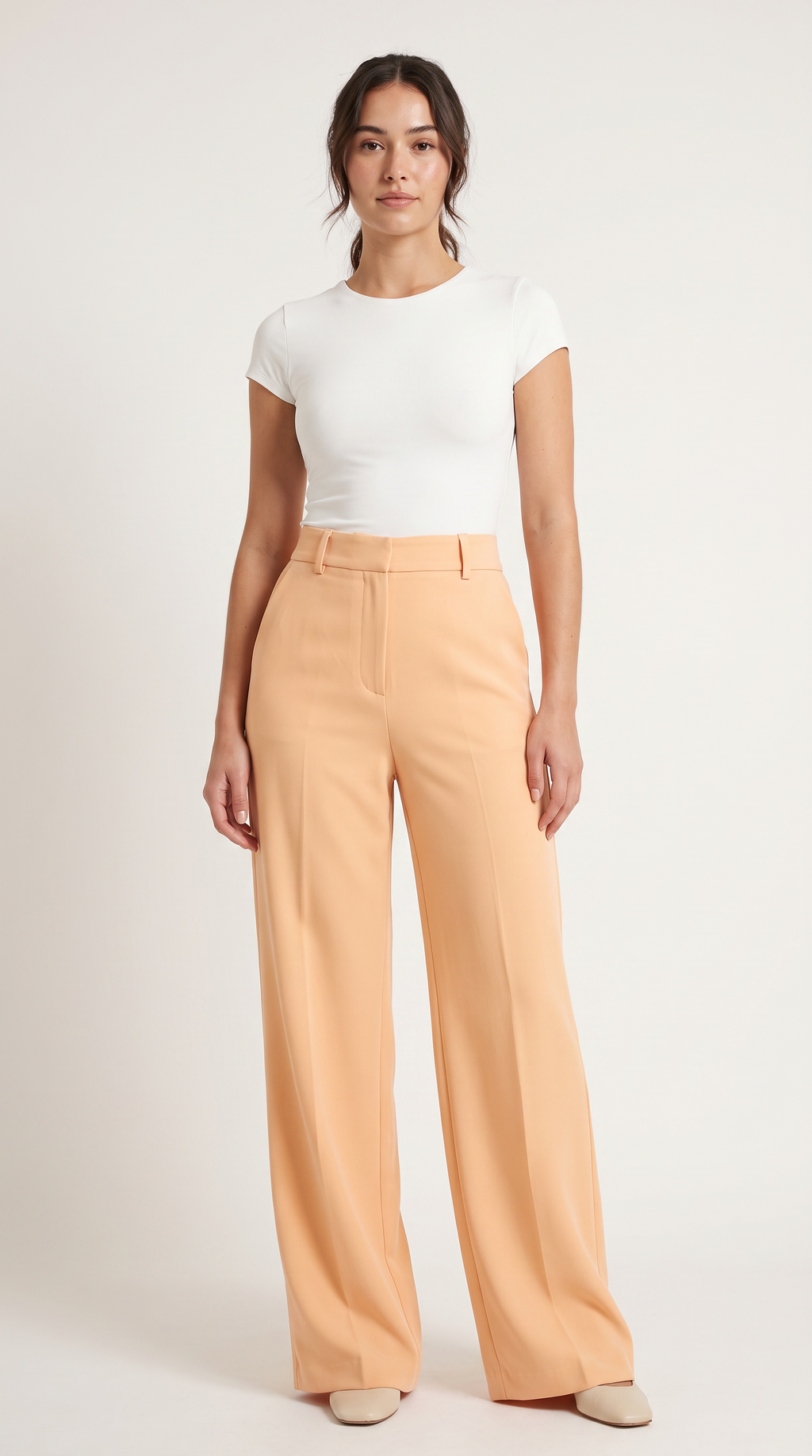 High-Waist Wide-Leg Hose
