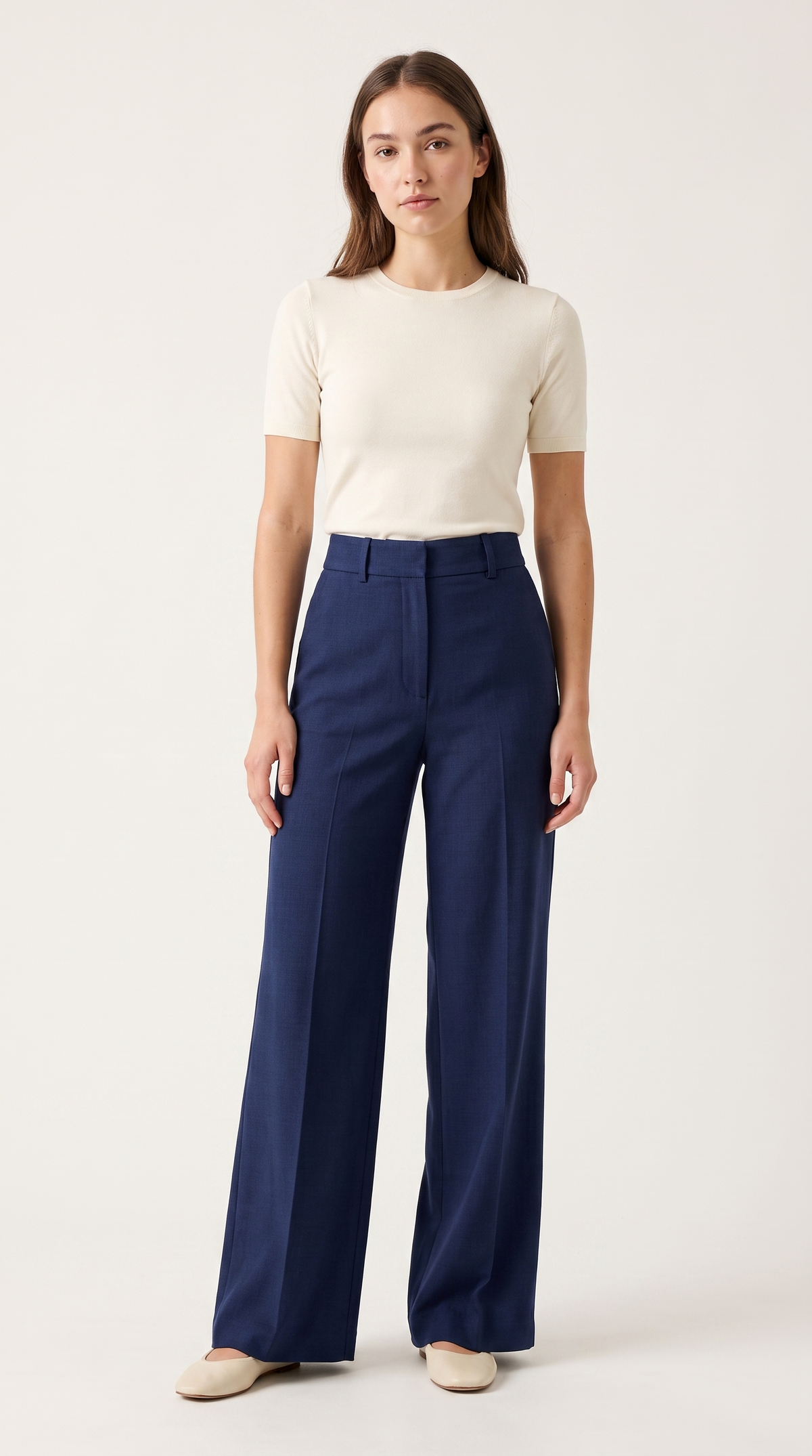 High-Waist Wide-Leg Hose